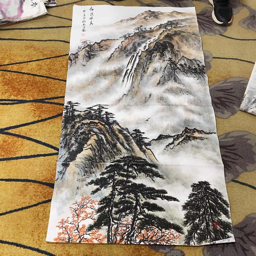 国画石**人手绘作品欣赏70.140