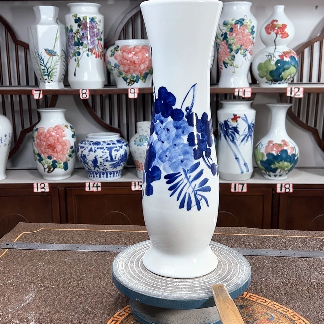 摆件景德镇陶瓷蛮青紫