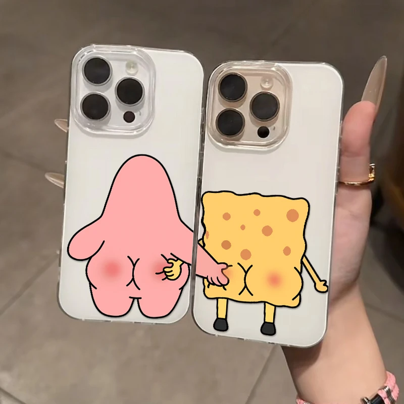 奥菲顿海绵宝宝派大星适用iPhone17大孔16手机壳华为vivo小米oppo