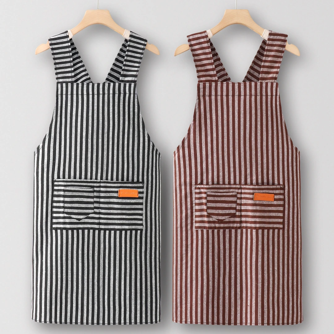 服务员围裙厨房家用棉布工作服劳保餐饮上班专用厨房专用半身围裙