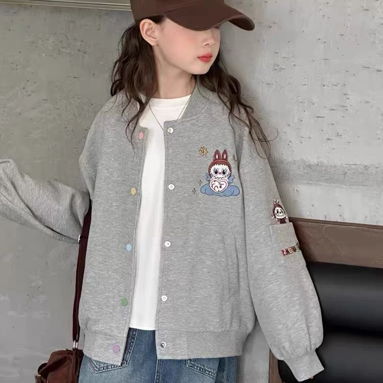 【现货】2025秋卡通刺绣棒球服女童运动外套 D766 766 R