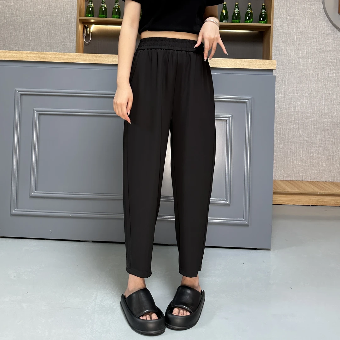 2025夏季新品休闲百搭显瘦九分裤宽松潮流软糯垂感爆款哈伦裤