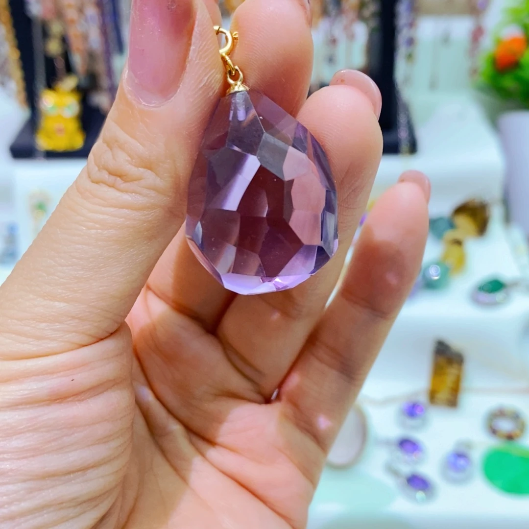 吊坠(赠链)银S925镶嵌紫晶