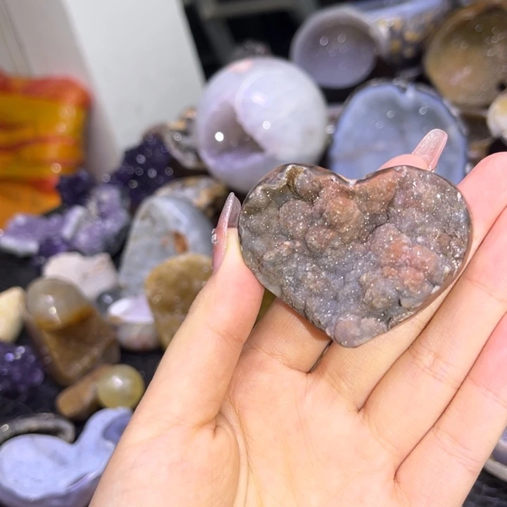 珠宝半成品未镶嵌水晶彩晶爱心