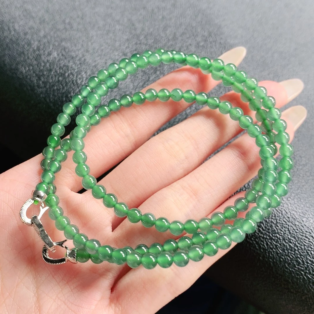 翡翠未镶嵌手链项链5.0