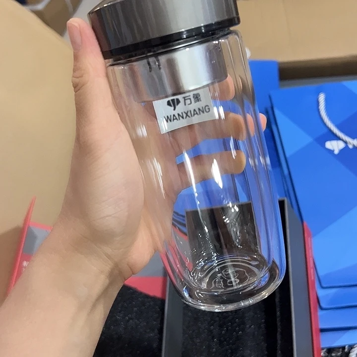 万象时空知了v406玻璃杯360玻璃杯➕杯套➕除垢剂