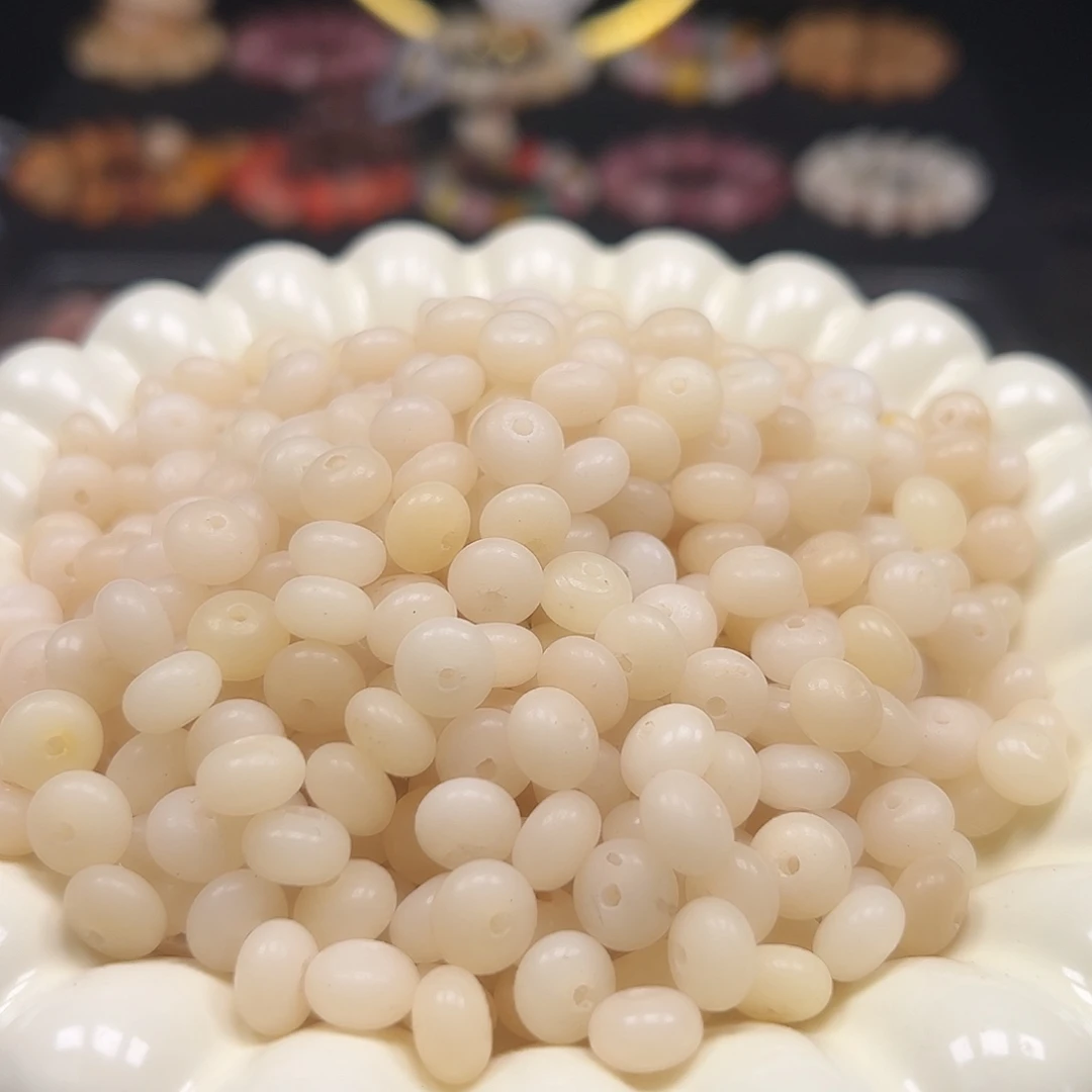 菩提根/象牙果手串瑕疵卡9奶白算盘500颗卡牌➕500颗有坏