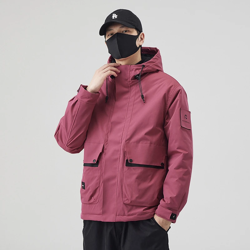 极寒系列防风防水羽丝绒丝服外套户外休闲情侣潮流5816