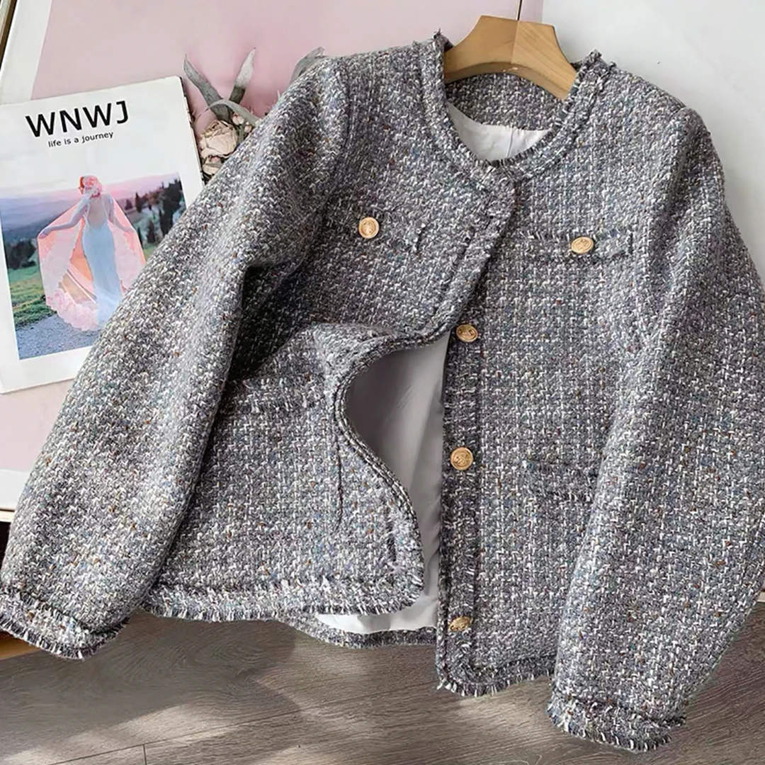 女士时尚潮流小香风款羽绒服外套F940