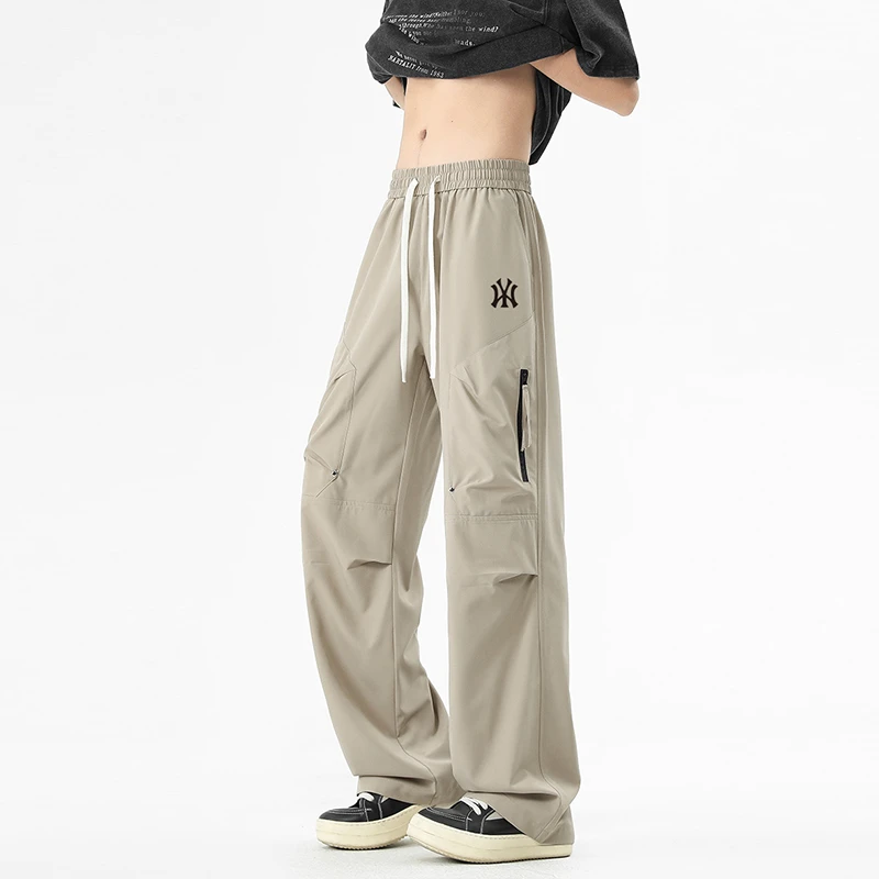 DeweLvum匠心制作！一眼就爱上!潮牌宽松运动透气直筒工装休闲裤男