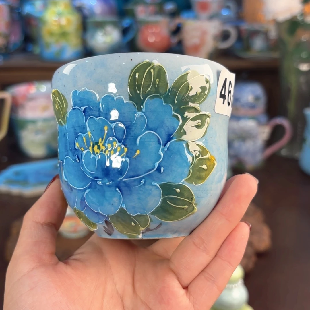 景德镇手绘高温釉下彩陶瓷茶具