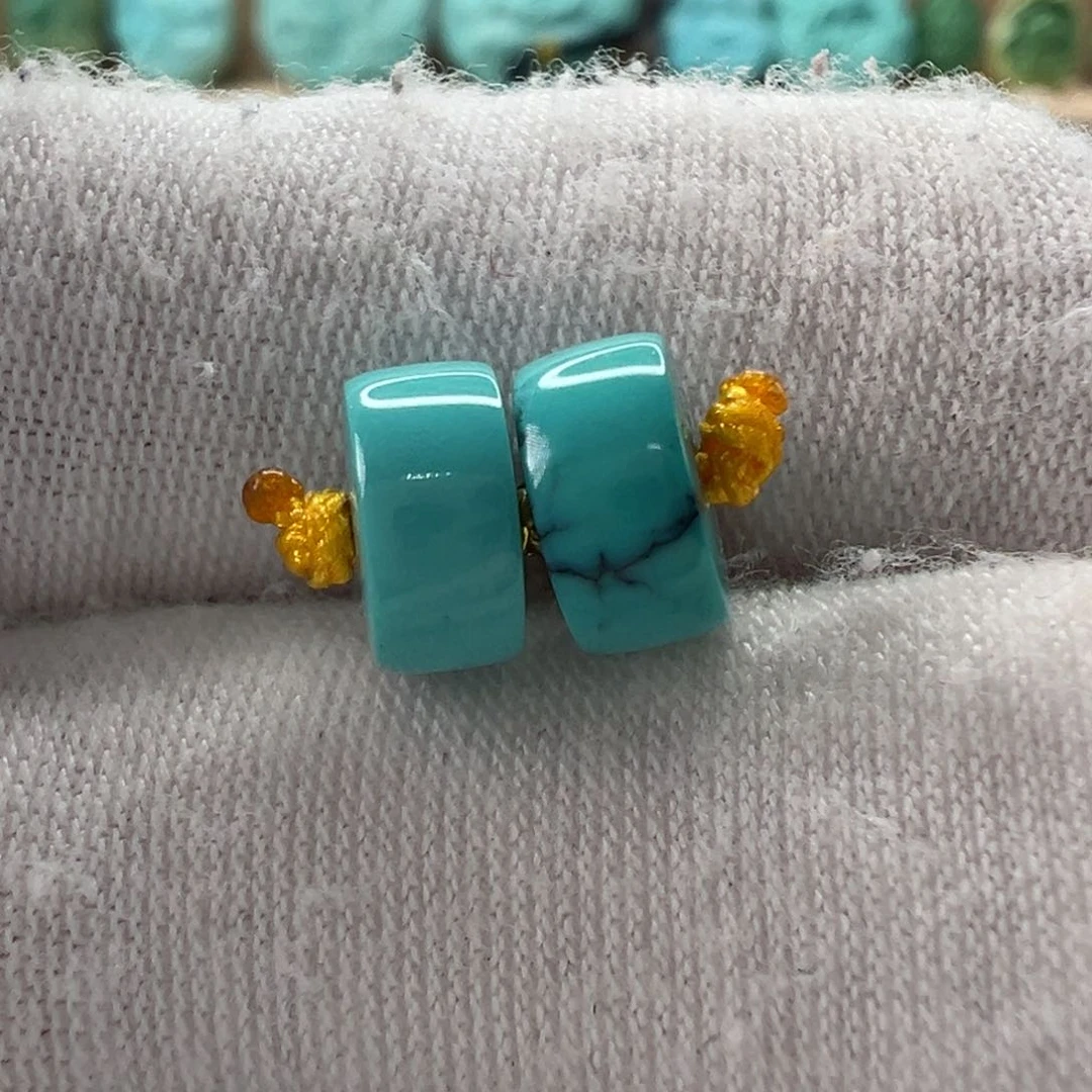 未镶嵌绿松石直切珠 8x4mm