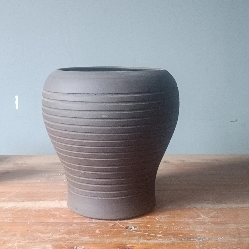 201#紫砂花盆高度28口径20