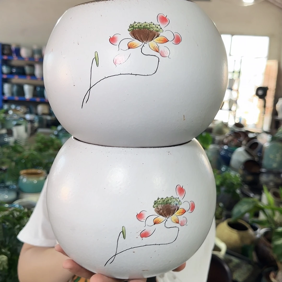 紫砂花盆高17口15