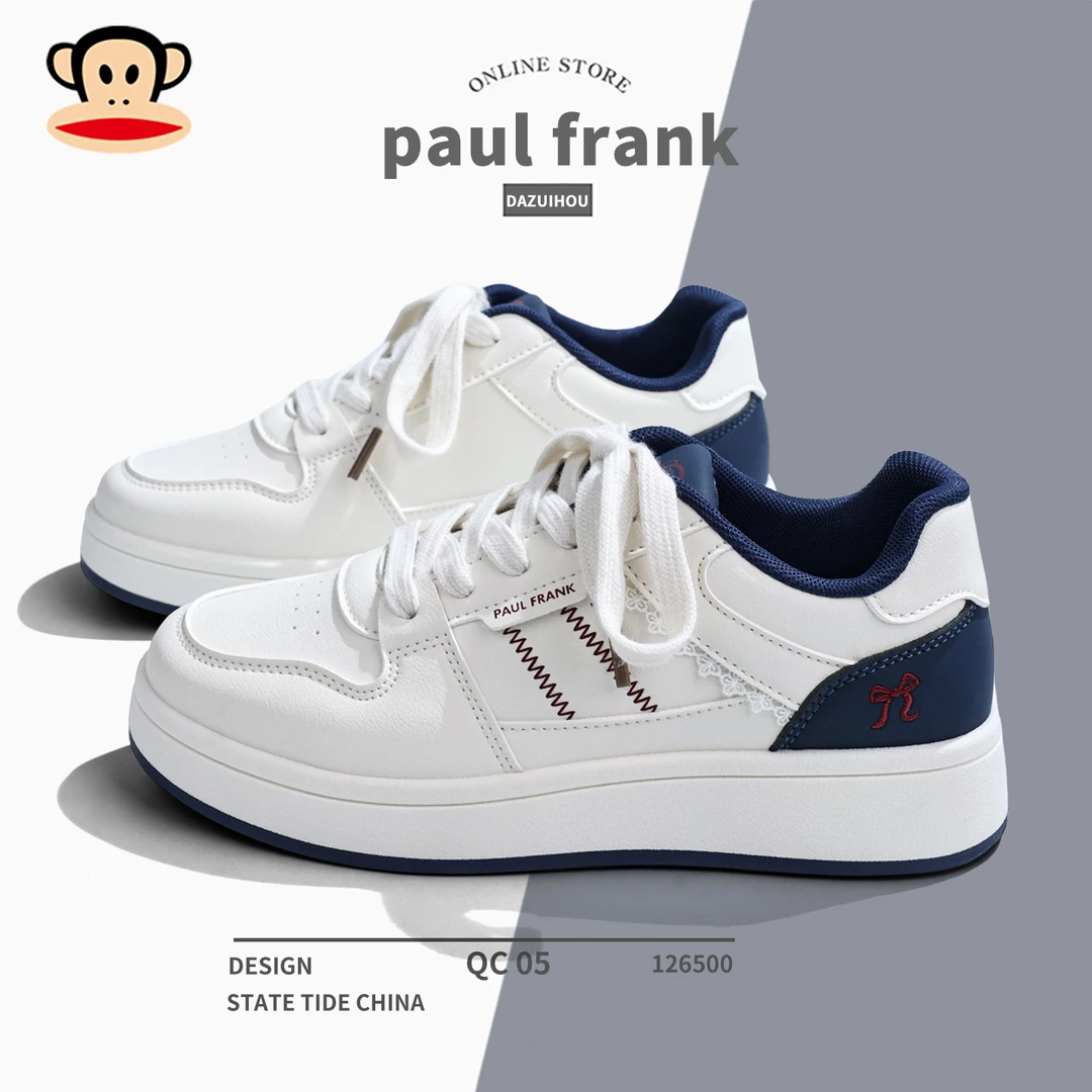 大嘴猴原创休闲刺绣学生板鞋百搭简约蕾丝蝴蝶结爆款女鞋小白板鞋