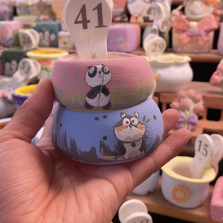 初****41…….手工手绘花盆