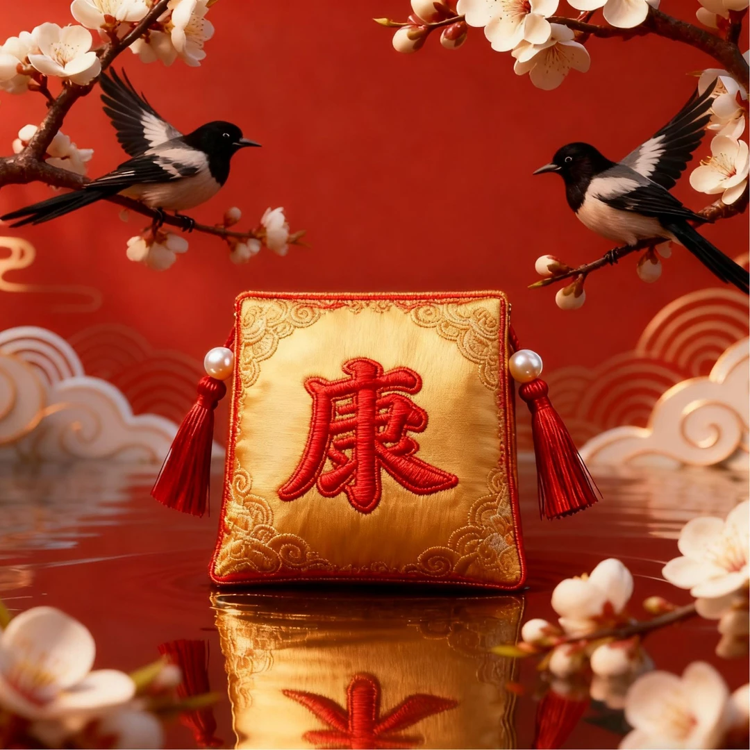 2号【老师推荐】康康包含朱砂工艺品手机后背贴贴纸祝福的小卡片