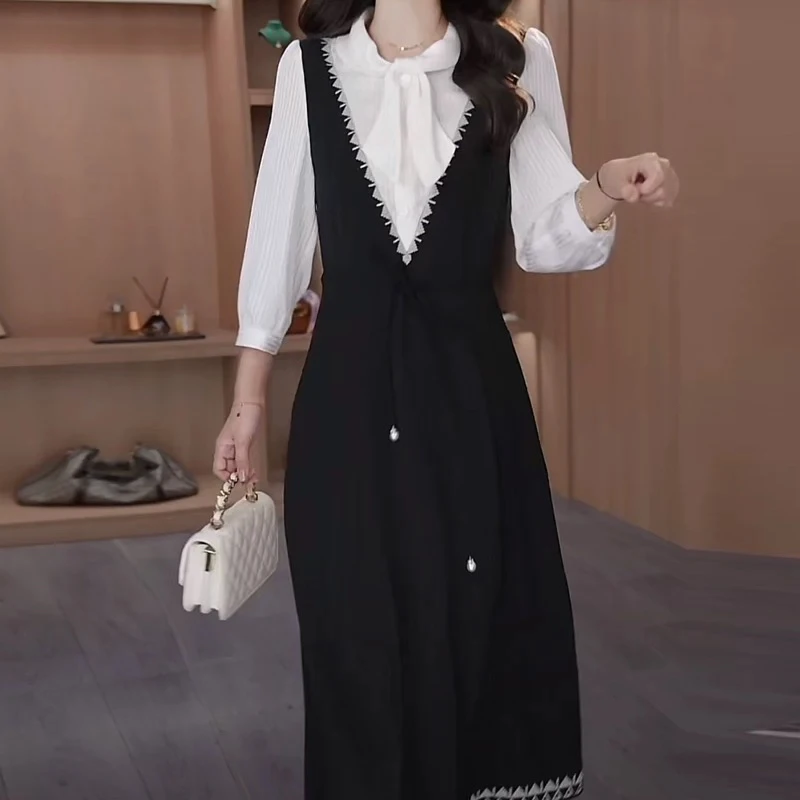 【连衣裙】2025早秋新款轻奢风洋气时尚优雅气质收腰显瘦女装连衣裙