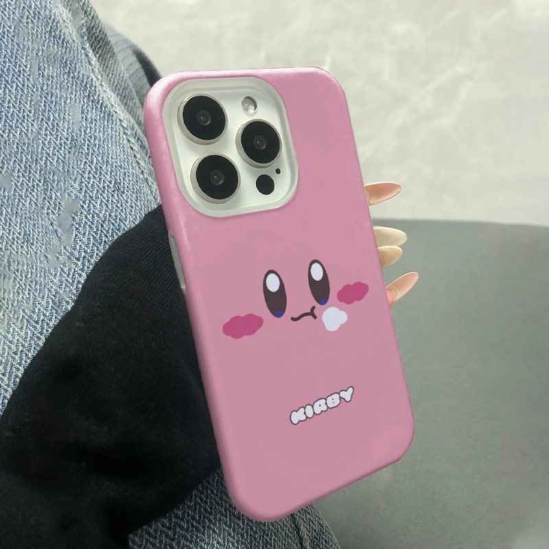 _笑脸KIRO双层菲林壳适用于苹果16手机壳爱心ins卡通透明全防摔