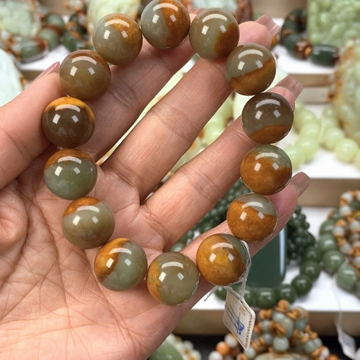 【闪购商品】透闪石质玉手串未镶嵌行**止