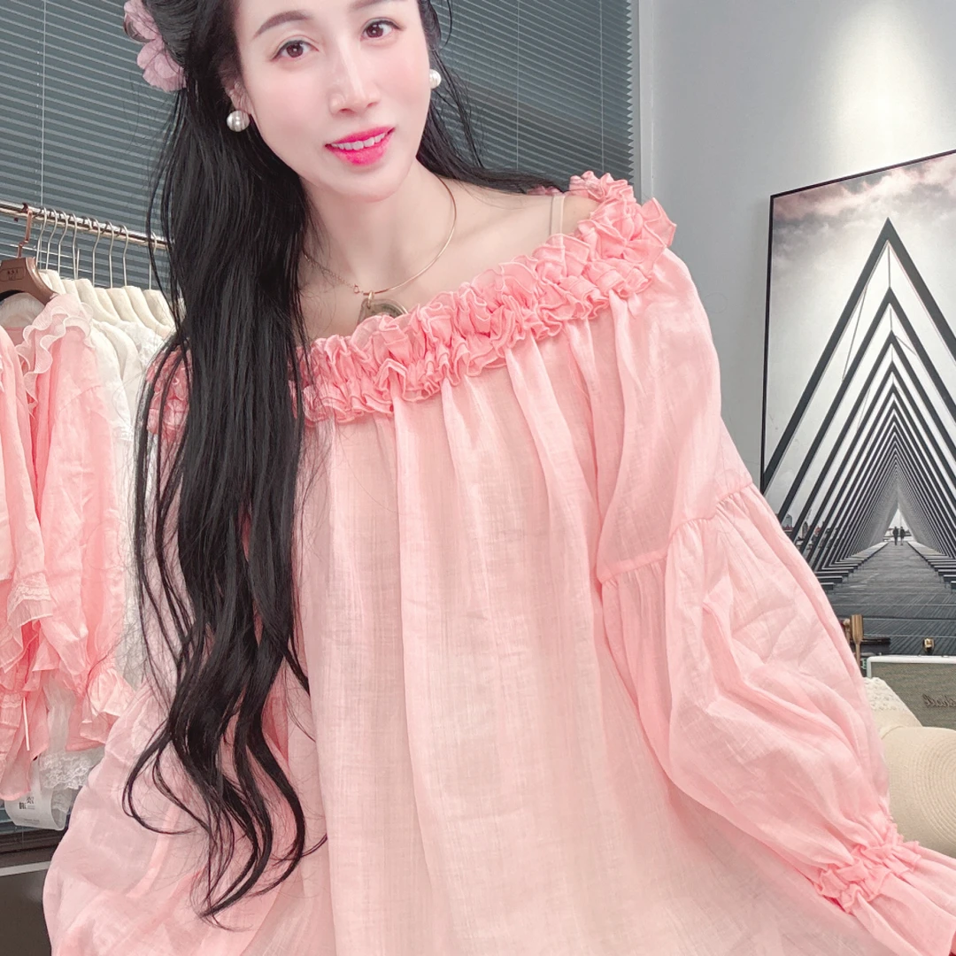 【lovetaotao】《繁花》8972法式立体花朵上衣
