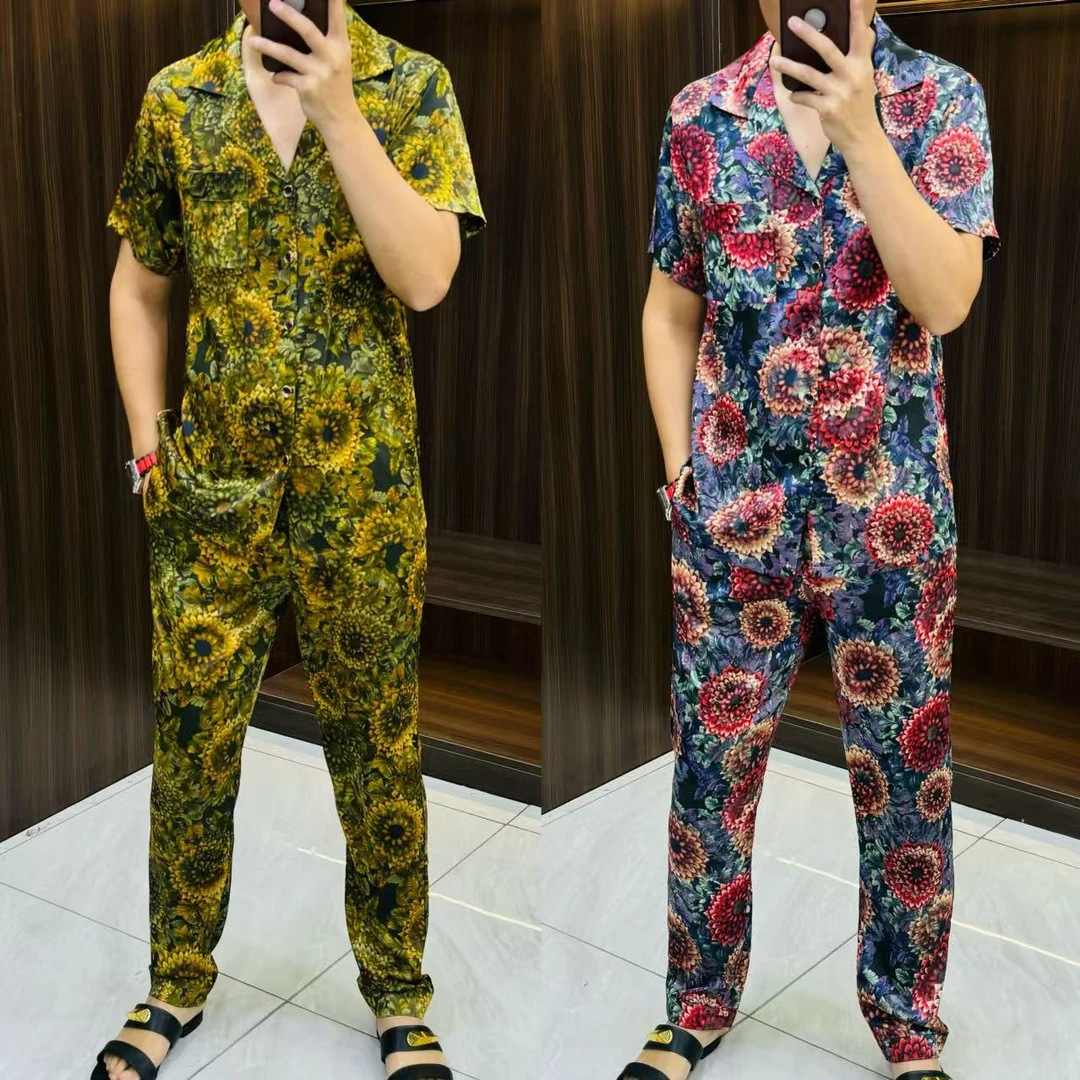 【1880】可外穿舒适家居服睡衣套装男士时尚休闲轻薄透气