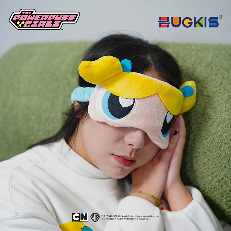 飞天小女警毛绒眼罩可爱女生办公室睡觉遮光专用护眼罩生日礼物