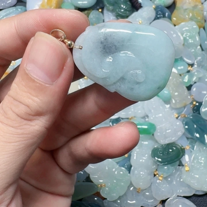 颈饰未镶嵌翡翠天然A货翡翠放漏