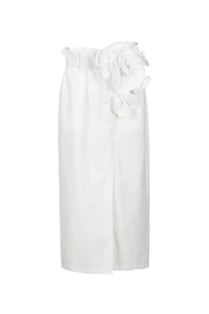 YCH立体花朵松紧腰半裙