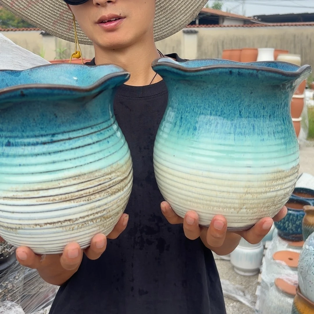 山水画两个口径16高度18