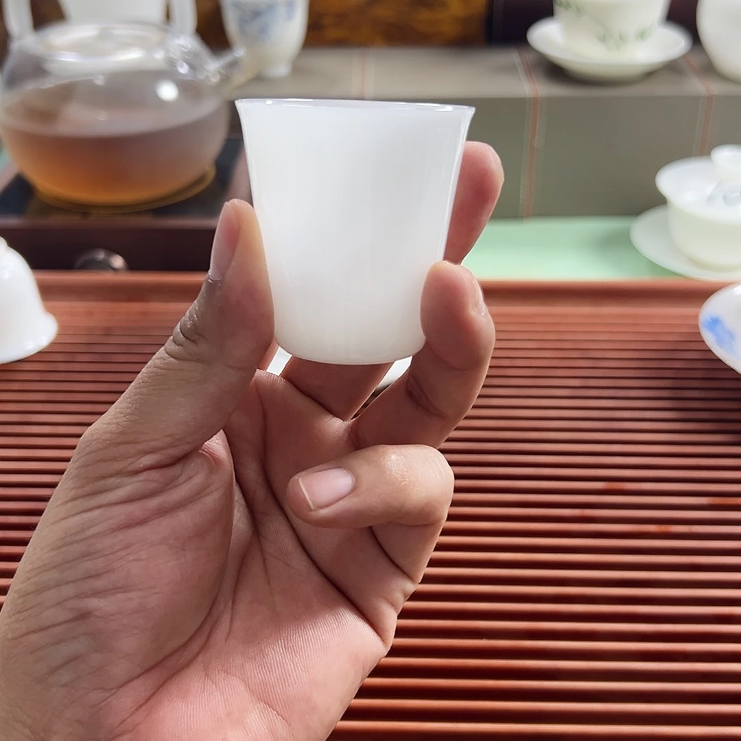冬*翡翠冰种直筒闻香杯40ml