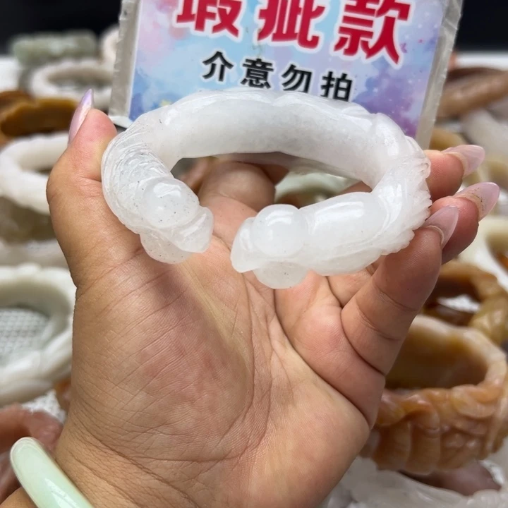 未镶嵌手镯(圆镯)木变石(鹰眼石)一***康