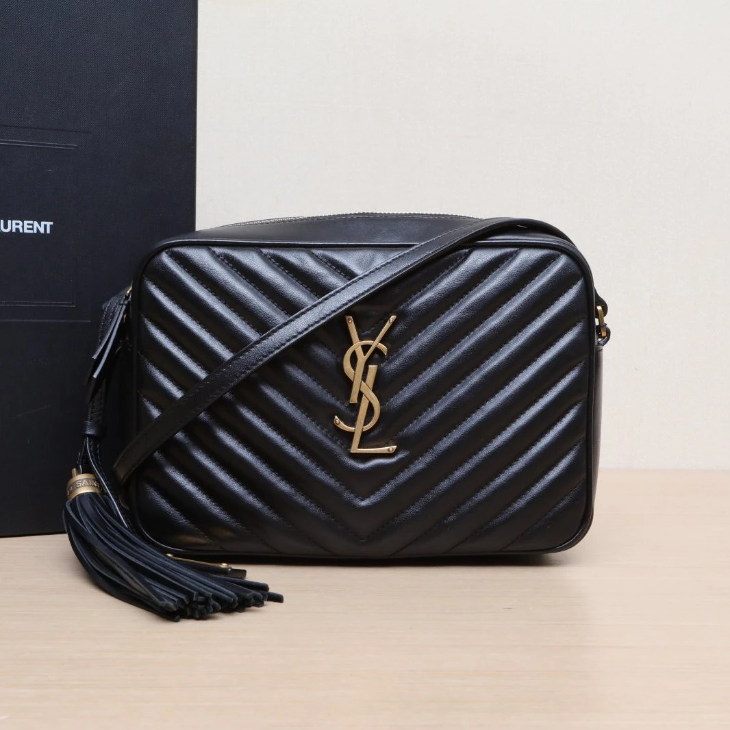 95新 YSL/圣罗兰 【娇】流苏相机斜跨包金扣 P225684611