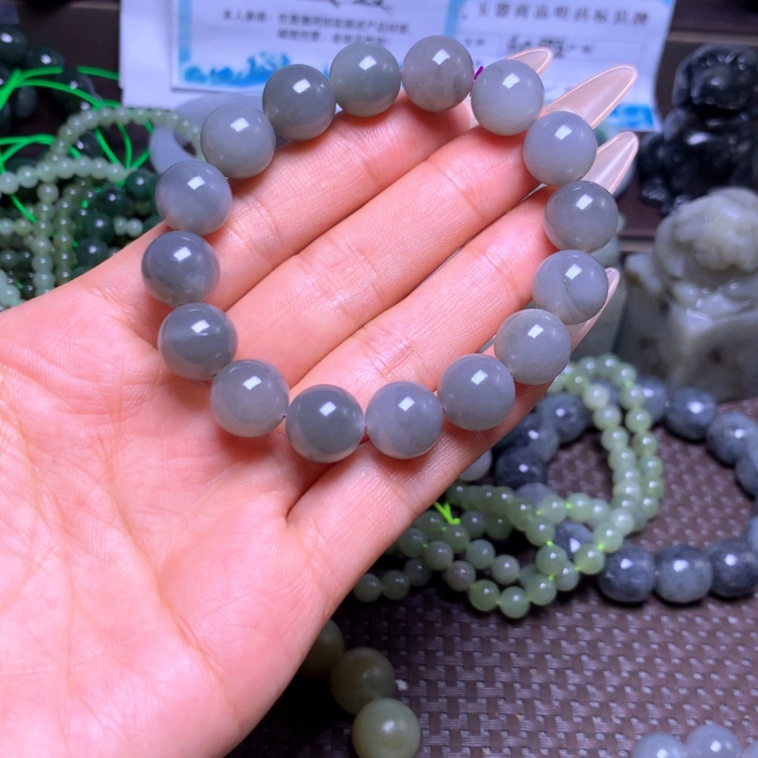 和田玉未镶嵌手串卡12