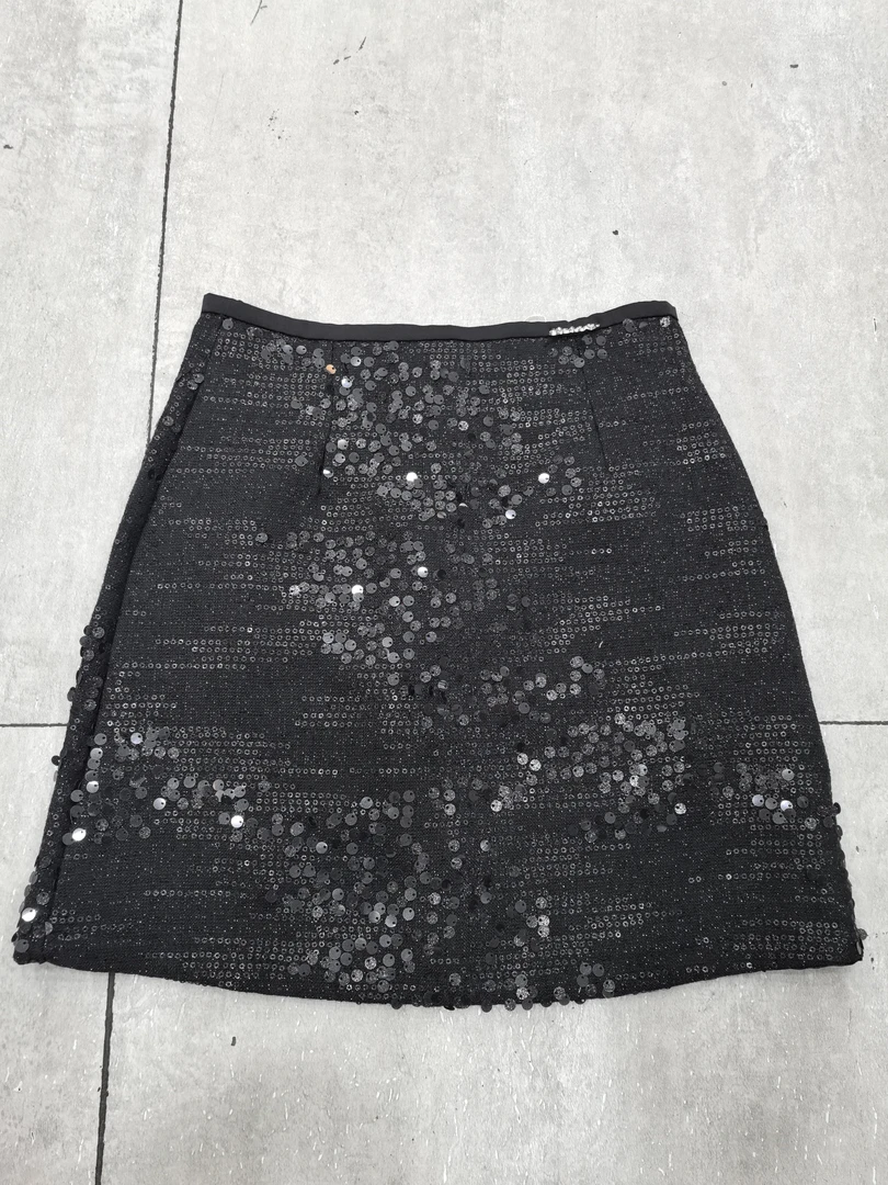 1110新款时尚百搭重工亮片半身裙短裙