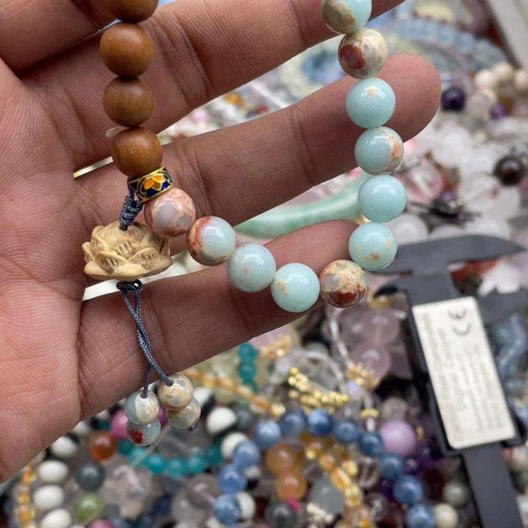 银S925镶嵌手链烟晶