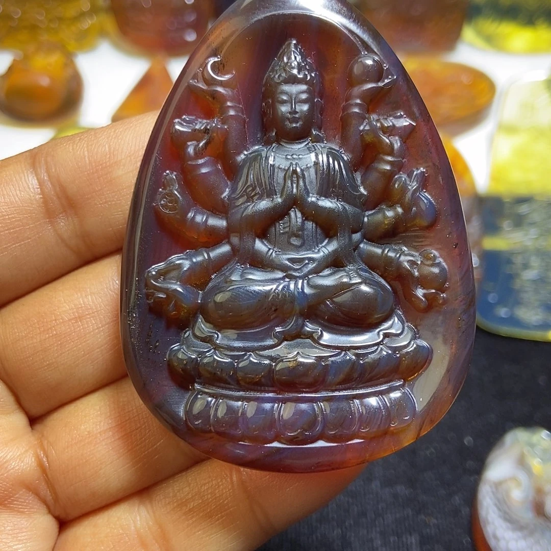 琥珀未镶嵌颈饰缅甸天然琥珀吊坠