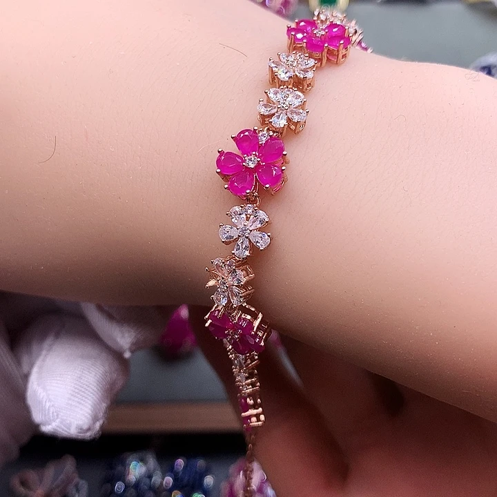 手链红宝石银S925镶嵌