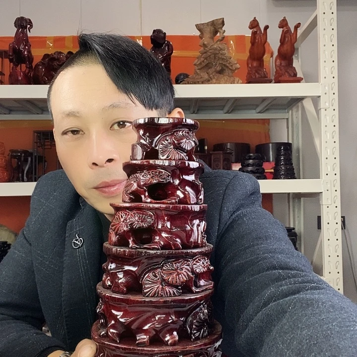 红木奇石底座马拉丝工艺品