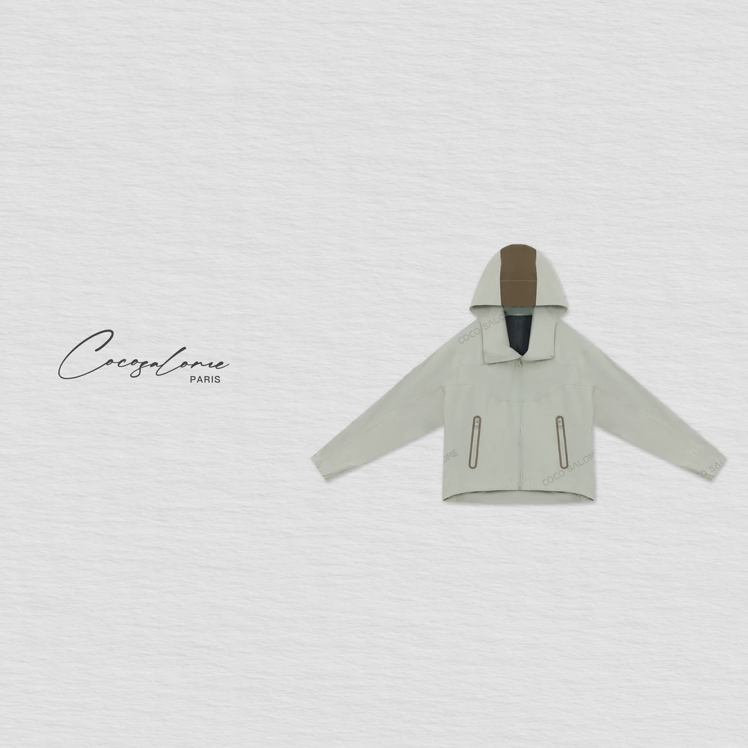 韩彬彬"追风者"户外运动轻薄简约休闲轻奢短款连帽小外套7736-10