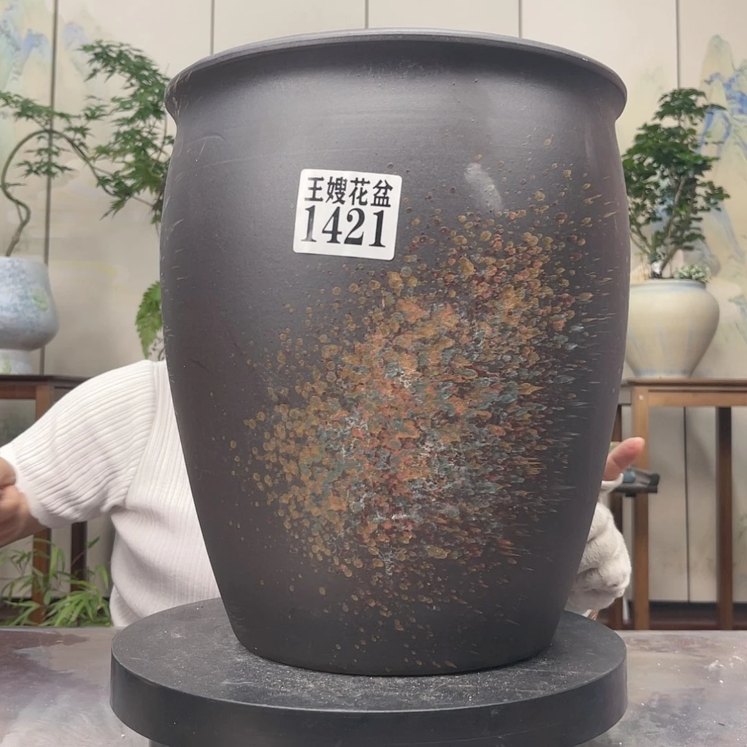 紫砂花盆王嫂花盆直播0604-1421 高32口28