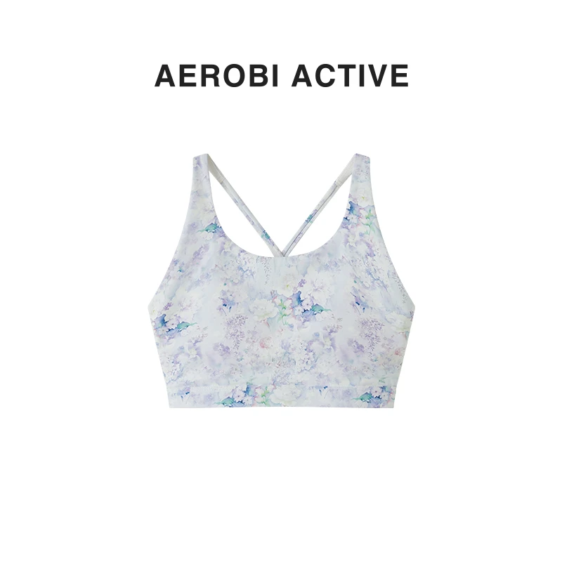 AEROBI ACTIVE梦幻紫藤交叉带背心3565-1