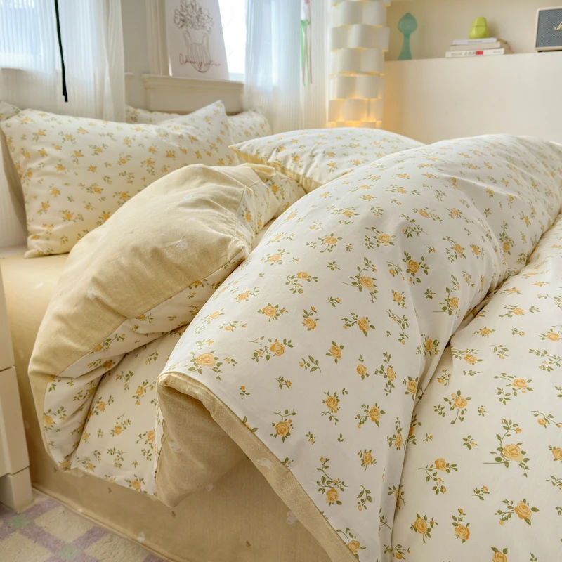 森逸ForestEase2025床单家纺全棉简约印花花希系列四件套