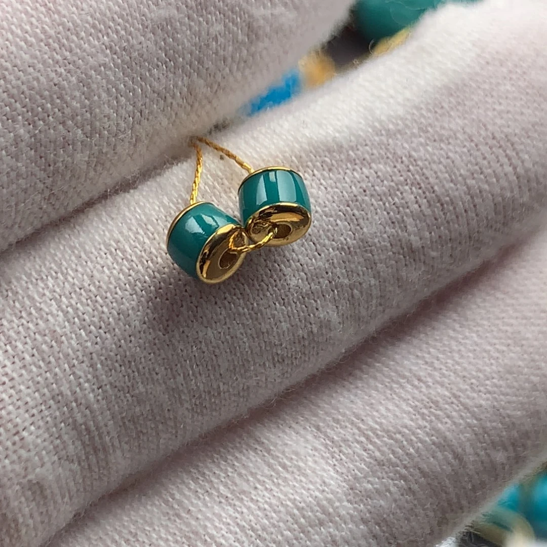 绿松石18K金镶嵌发饰