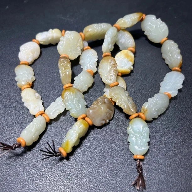 新疆和田玉 十八罗汉手串 基地质检 拍一发一多样性发