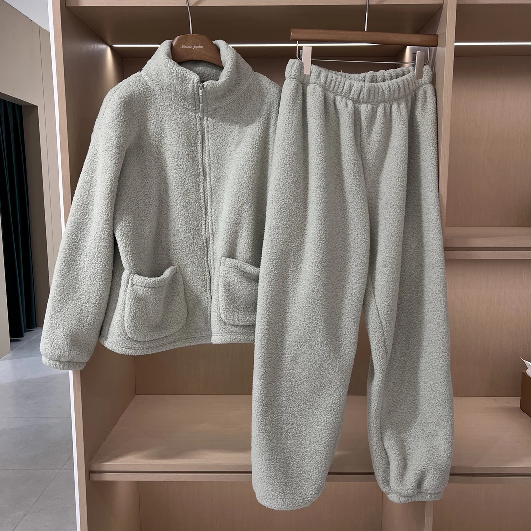 冬季新款云感绒拉链家居服套装9006（衣长66裤长94 140斤）
