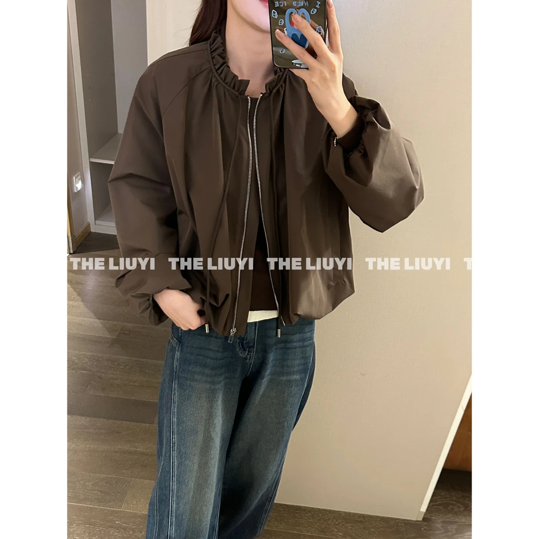 【LIUYI】西雅图～新款韩系设计感夹克外套58077