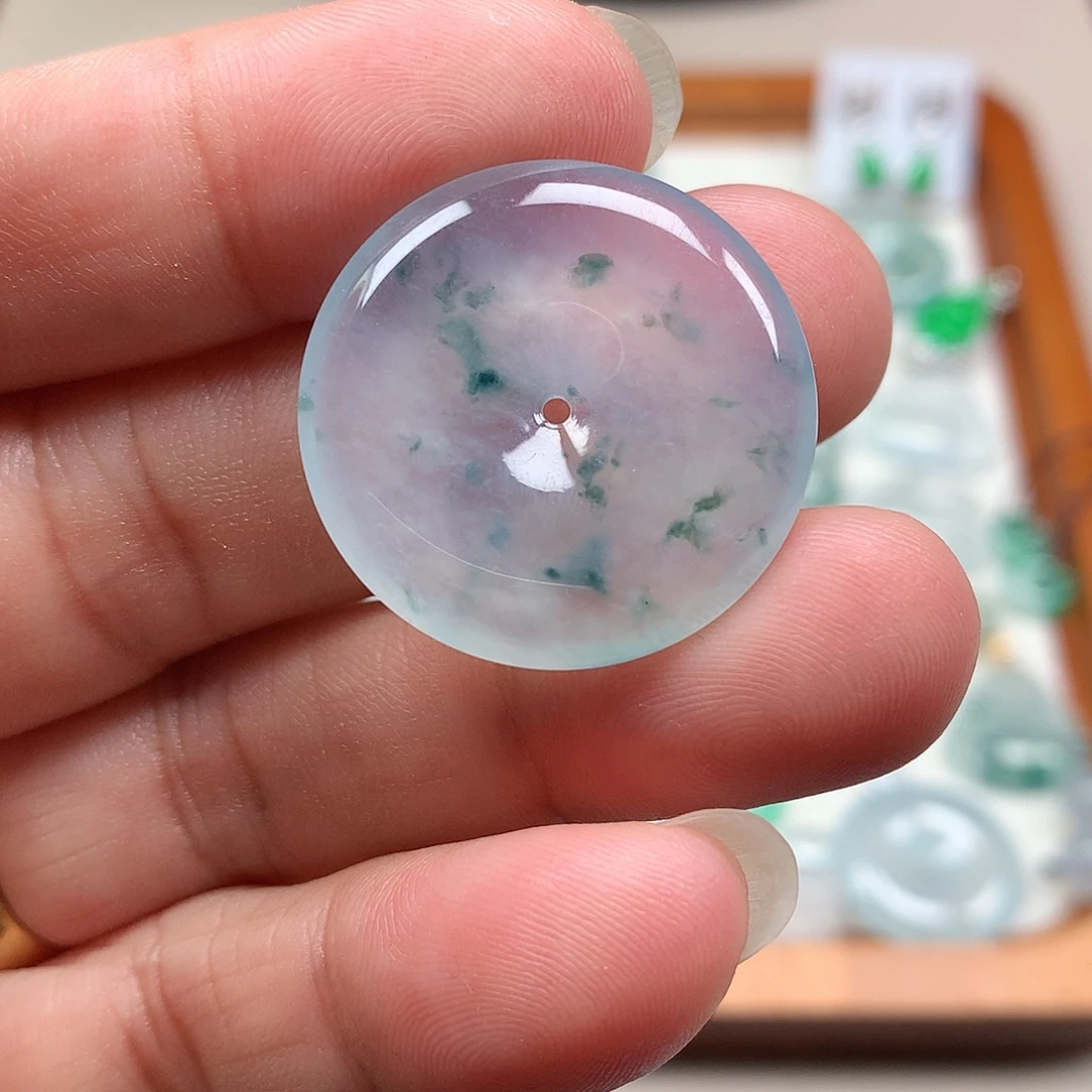 翡翠裸石缅甸天然A货翡翠冰种平安扣