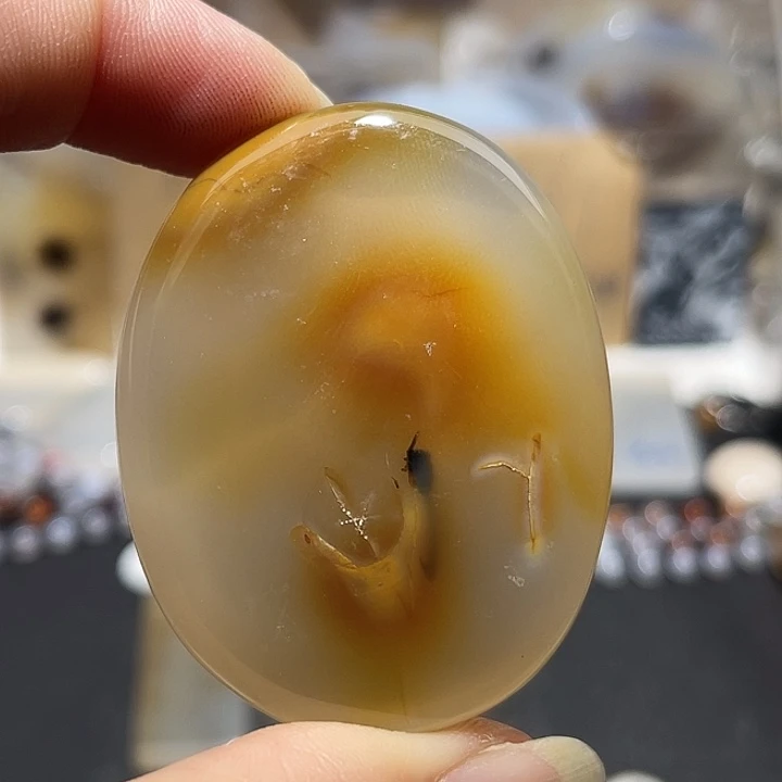 雲***開玛瑙/玉髓未镶嵌吊坠(不含链)