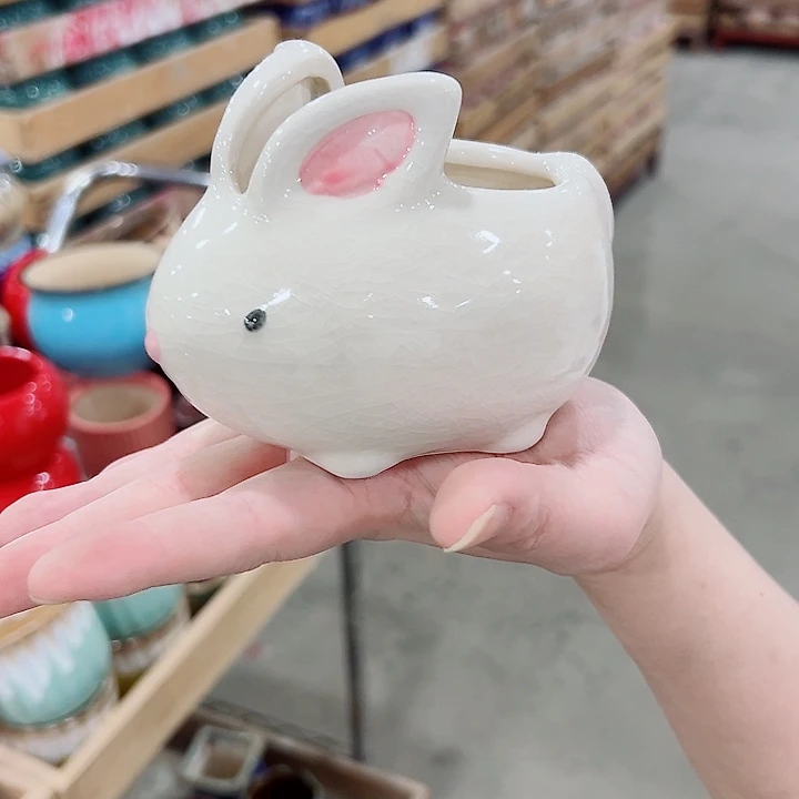 有孔.凑满10元发货多肉陶瓷花盆！